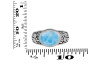 Larimar & White Topaz Ring LAR-RDR-329.