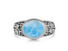 Larimar & White Topaz Ring LAR-RDR-329.
