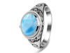 Larimar & White Topaz Ring LAR-RDR-339.
