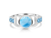 Larimar & Blue Topaz Ring LAR-RDR-43.