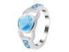Larimar & Blue Topaz Ring LAR-RDR-43.