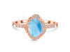 Larimar & White Topaz Ring LAR-RR-359.