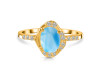 Larimar & White Topaz Ring LAR-RR-359.