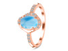 Larimar & White Topaz Ring LAR-RR-359.