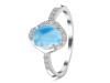 Larimar & White Topaz Ring LAR-RR-359.
