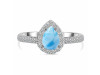 Larimar & White Topaz Ring LAR-RR-40.
