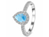 Larimar & White Topaz Ring LAR-RR-40.