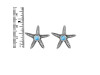 Larimar Star Fish Stud Earring LAR-RUE-2.