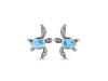 Larimar Turtle Stud Earring LAR-RUE-3.