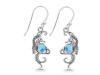 Larimar Sea Horse Earring LAR-RUE-11.