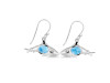 Larimar & White Topaz Shark Earring LAR-RUE-13.