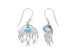 Larimar & White Topaz Jelly Fish Earring LAR-RUE-14.