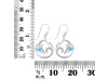 Larimar & White Topaz Dolphin & Waves Earring LAR-RUE-20.