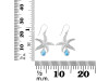 Larimar & White Topaz Star Fish Earring LAR-RUE-31.