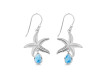 Larimar & White Topaz Star Fish Earring LAR-RUE-31.