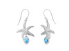 Larimar & White Topaz Star Fish Earring LAR-RUE-31.