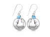 Larimar Mermaid & Dolphin Earring LAR-RUE-34.