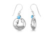 Larimar Mermaid & Dolphin Earring LAR-RUE-34.