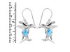 Larimar & White Topaz Penguin Earring LAR-RUE-40.