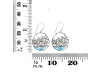 Larimar Sea Horse & Fish Earring LAR-RUE-41.