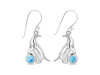 Larimar & White Topaz Penguin Earring LAR-RUE-44.