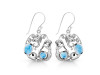 Larimar Mermaid & Sea Horse & Star Fish & Shell Earring LAR-RUE-66.