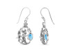 Larimar & Blur Topaz Mermaid & Turtle Earring LAR-RUE-67.