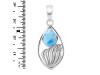 Larimar Shell Pendant LAR-RUP-6.