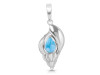 Larimar Shell Pendant LAR-RUP-7.