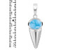 Larimar Shell Pendant LAR-RUP-8.