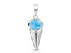 Larimar Shell Pendant LAR-RUP-8.