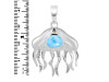 Larimar & White Topaz Jelly Fish Pendant LAR-RUP-14.