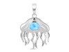 Larimar & White Topaz Jelly Fish Pendant LAR-RUP-14.