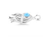 Larimar & White Topaz Jelly Fish Pendant LAR-RUP-14.