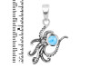 Larimar & White Topaz Octopus Pendant LAR-RUP-15.