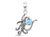 Larimar & White Topaz Octopus Pendant LAR-RUP-15.