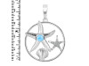 Larimar & White Topaz Star Fish & Shell Pendant LAR-RUP-16.
