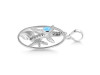 Larimar & White Topaz Star Fish & Shell Pendant LAR-RUP-16.