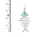 Larimar Fish Bone Pendant LAR-RUP-17.