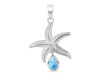 Larimar & White Topaz Star Fish Pendant LAR-RUP-31.