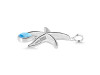 Larimar & White Topaz Star Fish Pendant LAR-RUP-31.