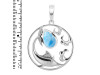 Larimar Waves & Sail Fish Pendant LAR-RUP-32.