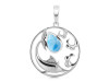Larimar Waves & Sail Fish Pendant LAR-RUP-32.