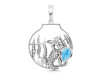 Larimar Mermaid & Shell Pendant LAR-RUP-54.