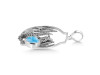 Larimar Mermaid & Shell Pendant LAR-RUP-54.