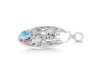 Larimar & White Topaz Fish Pendant LAR-RUP-62.