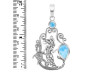 Larimar Mermaid & Turtle Pendant LAR-RUP-67.