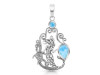 Larimar Mermaid & Turtle Pendant LAR-RUP-67.