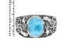 Larimar Octopus & Star Fish & Shell Ring  LAR-RUR-19.