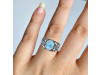 Larimar Octopus & Star Fish & Shell Ring  LAR-RUR-19.